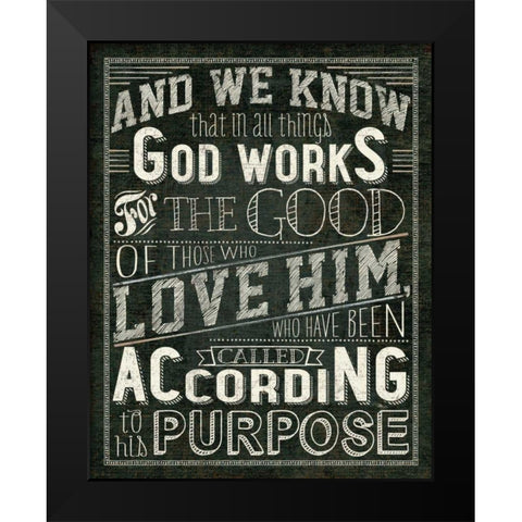 Holy Words I Black Modern Wood Framed Art Print by Pela Studio
