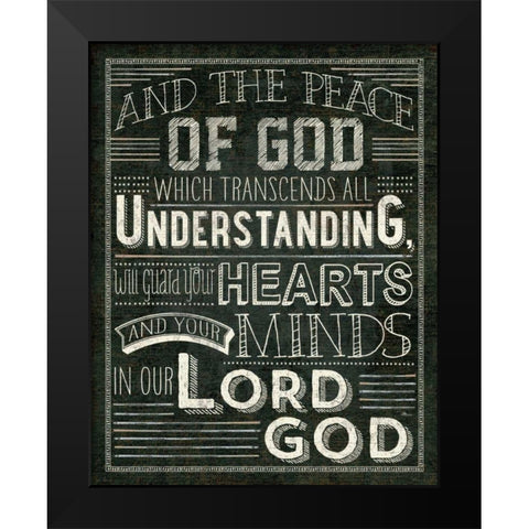Holy Words II Black Modern Wood Framed Art Print by Pela Studio