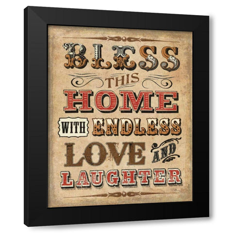 Blessed I Black Modern Wood Framed Art Print with Double Matting by Pela Studio