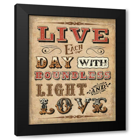 Blessed II Black Modern Wood Framed Art Print with Double Matting by Pela Studio