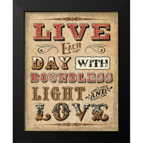 Blessed II Black Modern Wood Framed Art Print by Pela Studio