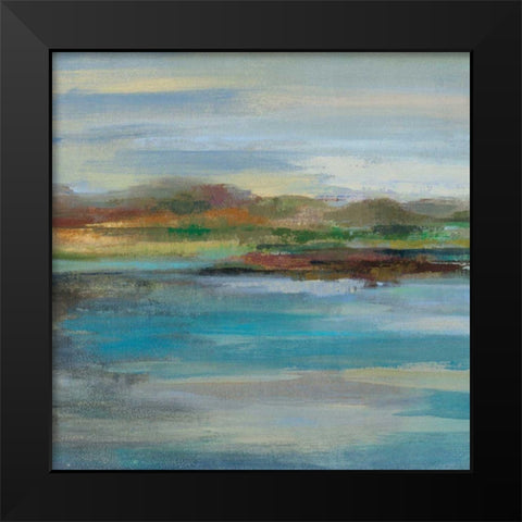 Northern Shore Square I Black Modern Wood Framed Art Print by Vassileva, Silvia