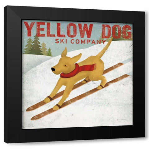 Yellow Dog Ski Co Black Modern Wood Framed Art Print with Double Matting by Fowler, Ryan