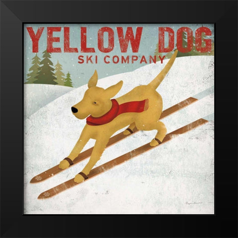 Yellow Dog Ski Co Black Modern Wood Framed Art Print by Fowler, Ryan