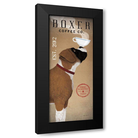 Boxer Coffee Co. v Black Modern Wood Framed Art Print with Double Matting by Fowler, Ryan
