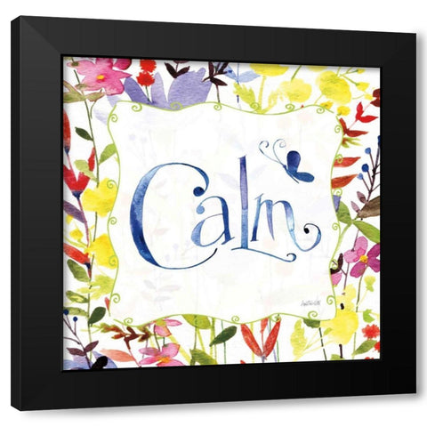 Calm Black Modern Wood Framed Art Print with Double Matting by Tavoletti, Anne