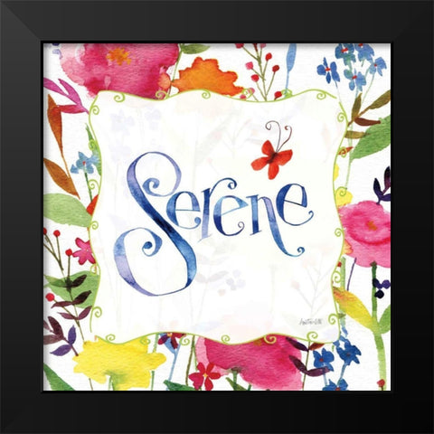 Serene Black Modern Wood Framed Art Print by Tavoletti, Anne