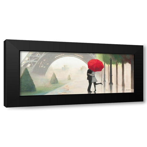Paris Romance II Black Modern Wood Framed Art Print with Double Matting by Fabiano, Marco