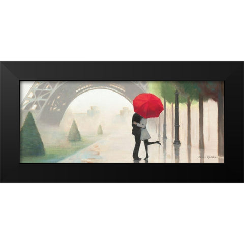 Paris Romance II Black Modern Wood Framed Art Print by Fabiano, Marco