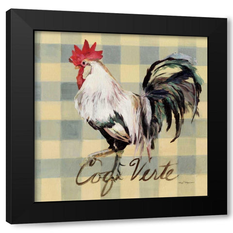 Coq Verte Black Modern Wood Framed Art Print with Double Matting by Hageman, Marilyn