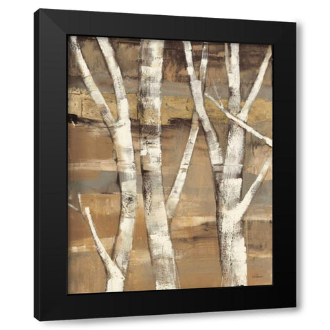 Wandering Through the Birches I Black Modern Wood Framed Art Print with Double Matting by Hristova, Albena