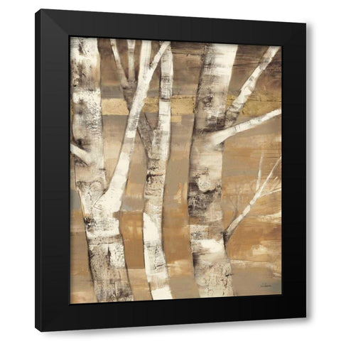 Wandering Through the Birches II Black Modern Wood Framed Art Print with Double Matting by Hristova, Albena