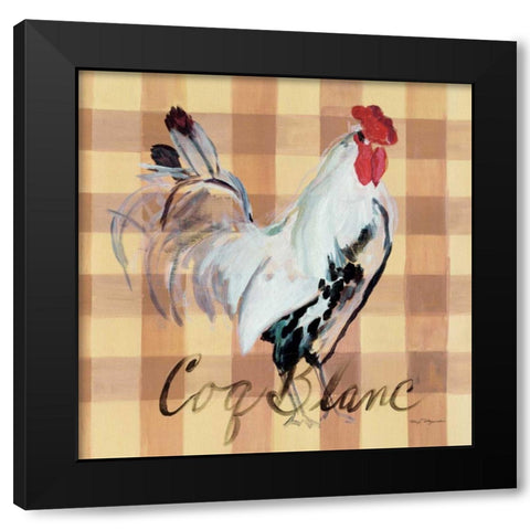 Coq Blanc Black Modern Wood Framed Art Print with Double Matting by Hageman, Marilyn