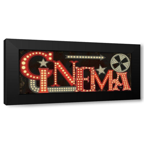 Movie Lights I Black Modern Wood Framed Art Print with Double Matting by Pela Studio