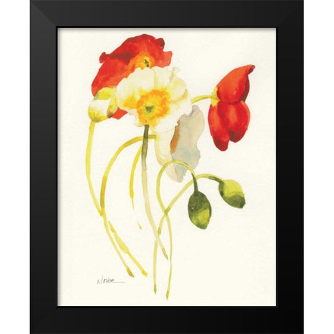 Red and White Icelands I Black Modern Wood Framed Art Print by Novak, Shirley