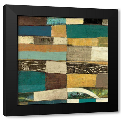 Eileen IV Blue Black Modern Wood Framed Art Print with Double Matting by Warrick, Cheryl