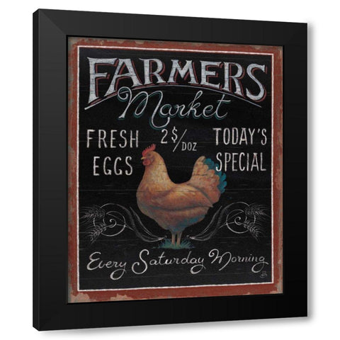 Farmers Market I Black Modern Wood Framed Art Print with Double Matting by Brissonnet, Daphne