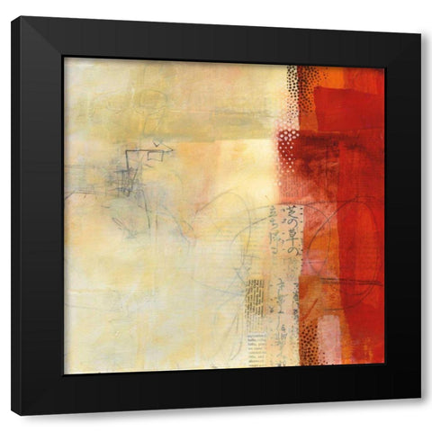 Warmth I Black Modern Wood Framed Art Print with Double Matting by Davies, Jane