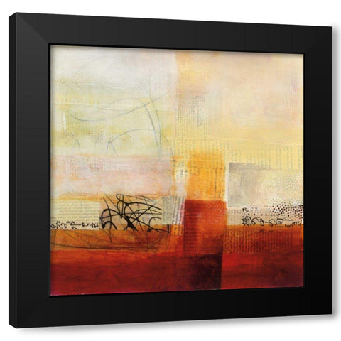 Warmth II Black Modern Wood Framed Art Print with Double Matting by Davies, Jane