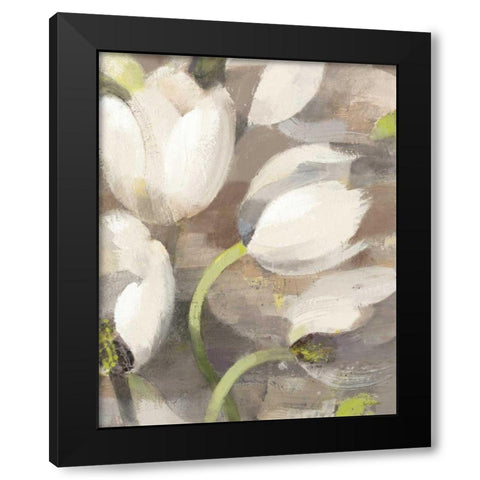 Tulip Delight II Black Modern Wood Framed Art Print with Double Matting by Hristova, Albena