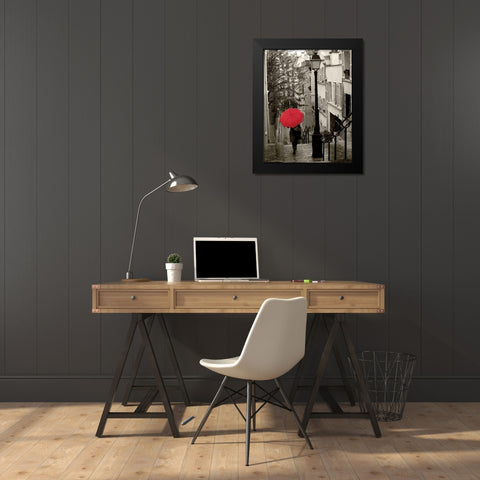 Paris Stroll II Black Modern Wood Framed Art Print by Schlabach, Sue