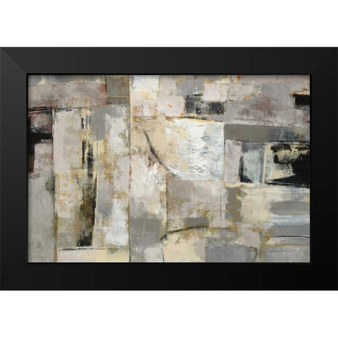 Walking Down the Street Black Modern Wood Framed Art Print by Vassileva, Silvia