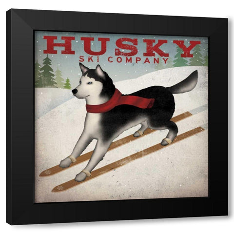 Husky Ski Co. Black Modern Wood Framed Art Print with Double Matting by Fowler, Ryan
