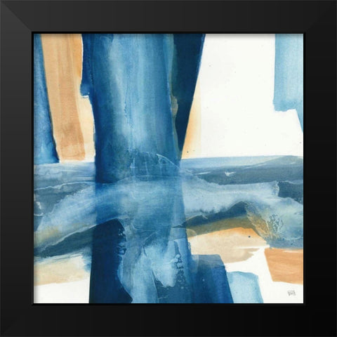 Indigo V Black Modern Wood Framed Art Print by Paschke, Chris
