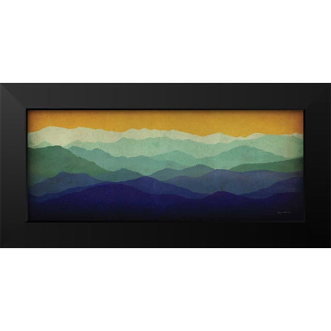 Yellow Sky Mountains Black Modern Wood Framed Art Print by Fowler, Ryan