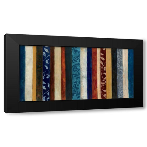 Strata V Black Modern Wood Framed Art Print with Double Matting by Warrick, Cheryl