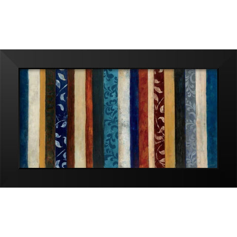 Strata V Black Modern Wood Framed Art Print by Warrick, Cheryl