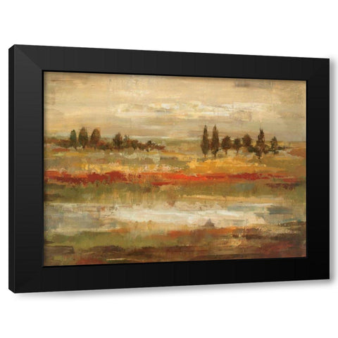 Summer Fields Black Modern Wood Framed Art Print with Double Matting by Vassileva, Silvia