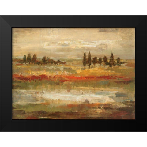 Summer Fields Black Modern Wood Framed Art Print by Vassileva, Silvia