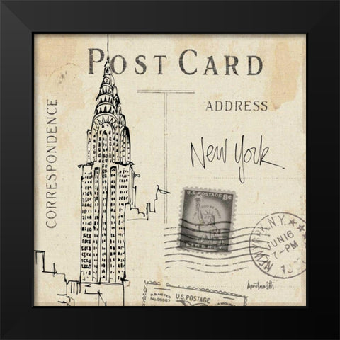 Postcard Sketches I Black Modern Wood Framed Art Print by Tavoletti, Anne