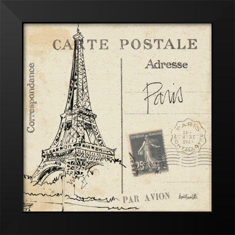 Postcard Sketches III Black Modern Wood Framed Art Print by Tavoletti, Anne