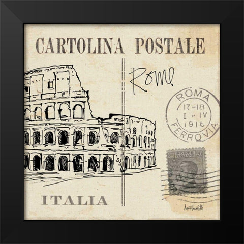 Postcard Sketches IV Black Modern Wood Framed Art Print by Tavoletti, Anne