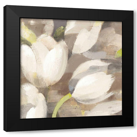 Tulip Delight II Crop Black Modern Wood Framed Art Print with Double Matting by Hristova, Albena