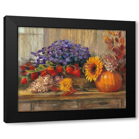 October Still Life Black Modern Wood Framed Art Print with Double Matting by Rowan, Carol