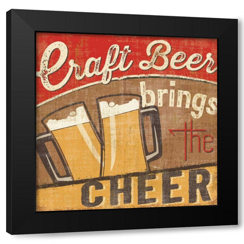Craft Brew I Black Modern Wood Framed Art Print by Pela Studio