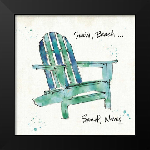 Beach Divas X Black Modern Wood Framed Art Print by Tavoletti, Anne