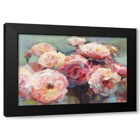 Wild Roses Black Modern Wood Framed Art Print with Double Matting by Hageman, Marilyn