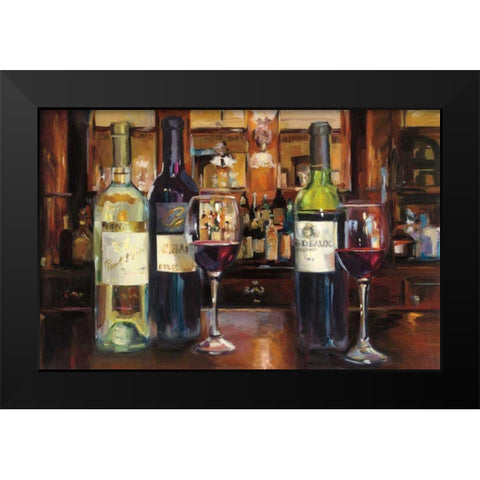 Reflection of Wine Black Modern Wood Framed Art Print by Hageman, Marilyn