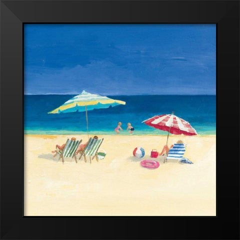 Day at the Beach Sq IV Black Modern Wood Framed Art Print by Tillmon, Avery