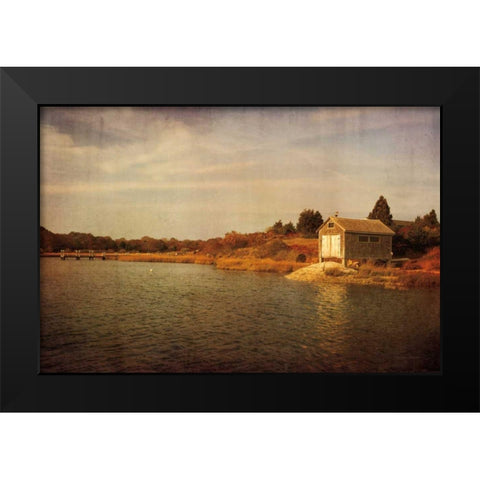 Quitsa Fishing Shack Black Modern Wood Framed Art Print by Gendreau, Katherine