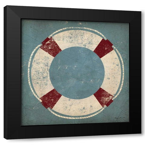 Nautical Buoy Blue Black Modern Wood Framed Art Print with Double Matting by Fowler, Ryan