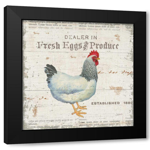 On the Farm III Black Modern Wood Framed Art Print by Wiens James