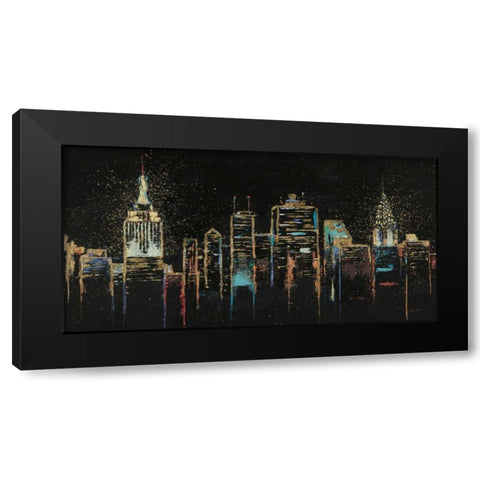 Cityscape Black Modern Wood Framed Art Print by Wiens James
