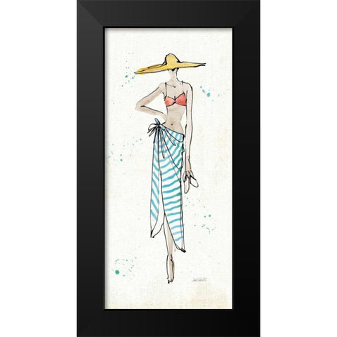 Beach Divas III Color Black Modern Wood Framed Art Print by Tavoletti, Anne