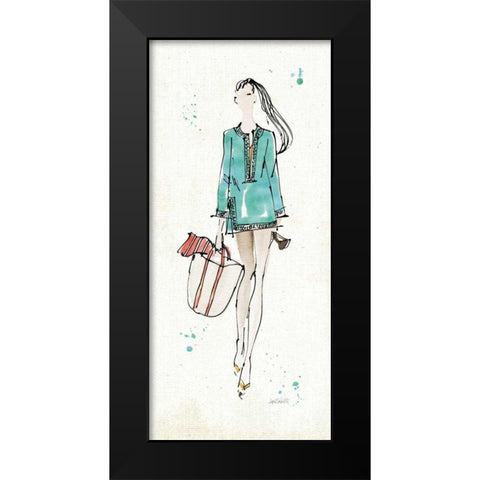 Beach Divas IV Color Black Modern Wood Framed Art Print by Tavoletti, Anne