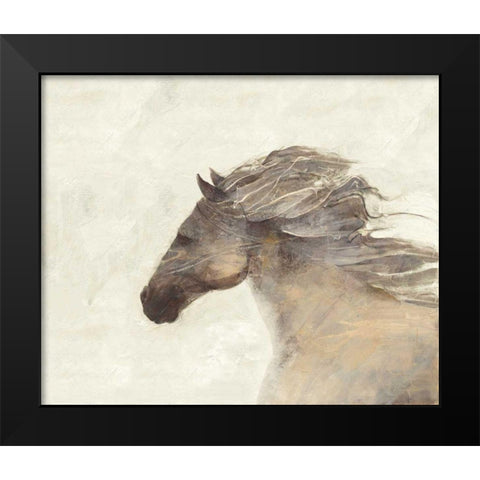 Into the Wind Ivory Black Modern Wood Framed Art Print by Hristova, Albena